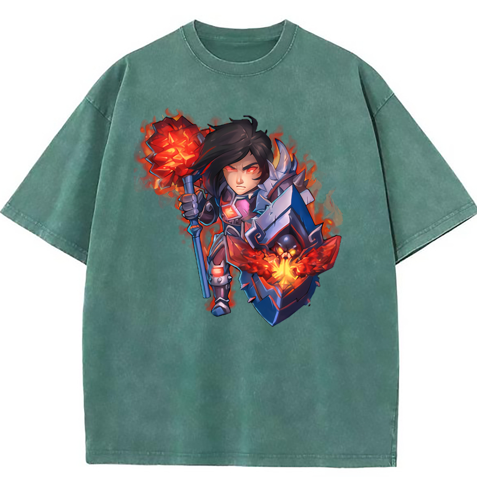 （画像用） リーグ・オブ・レジェンド League of Legends LOL 綿100% ヴィンテージ風 半袖Tシャツ（フロントプリント）